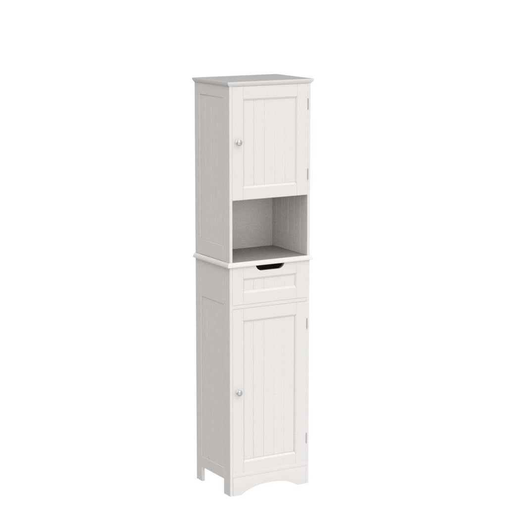 67” H Tall White Bathroom Storage Cabinet V221033