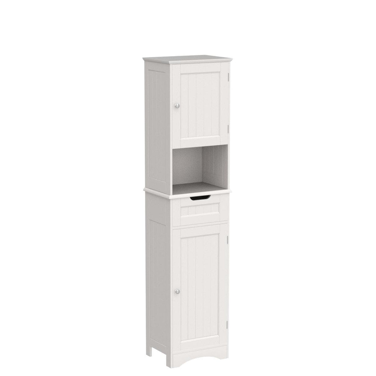 67” H Tall White Bathroom Storage Cabinet V221033