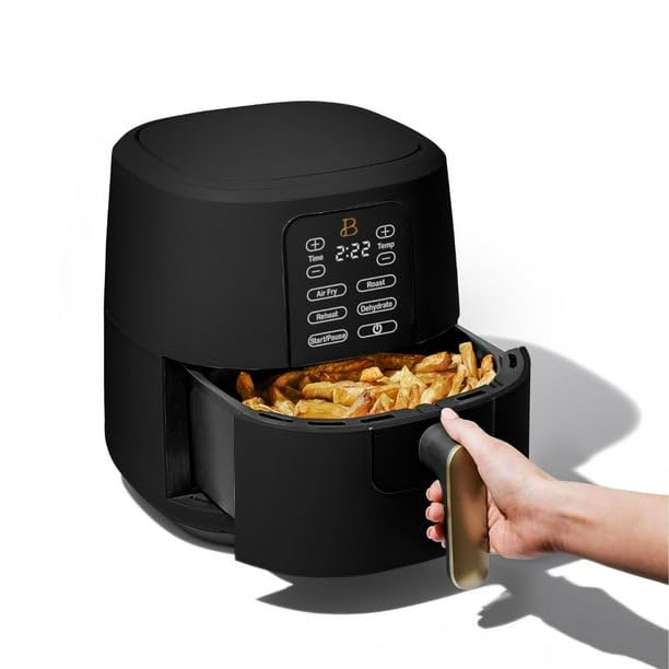 6 Qt Air Fryer with Touch-Activated Display, Black U18947