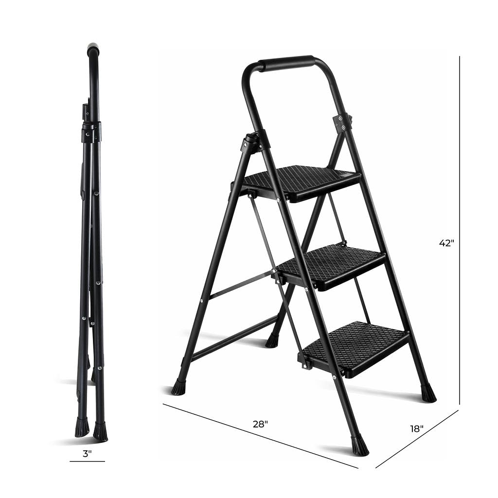 Folding Step Ladder with Anti-Slip Pedal O138723