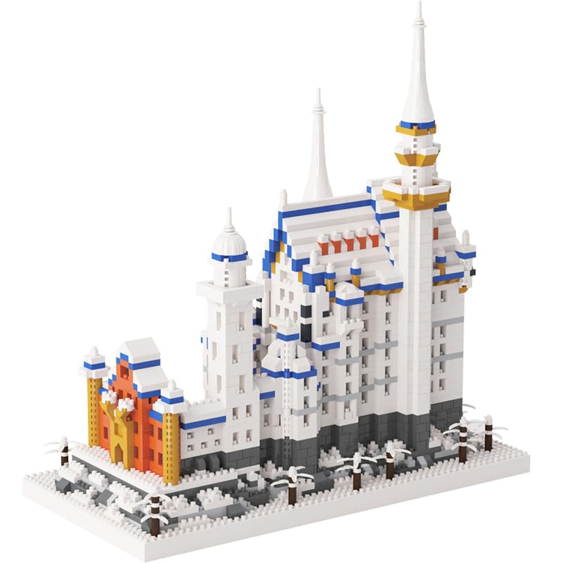 2801Pcs Swan Castle Architecture Micro Building Bricks Model Kit K68691