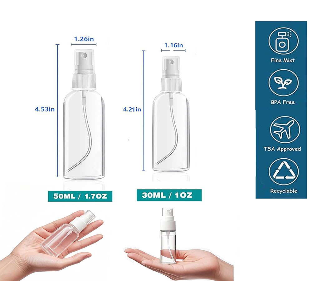 Clear Empty Travel Spray Bottles N5924