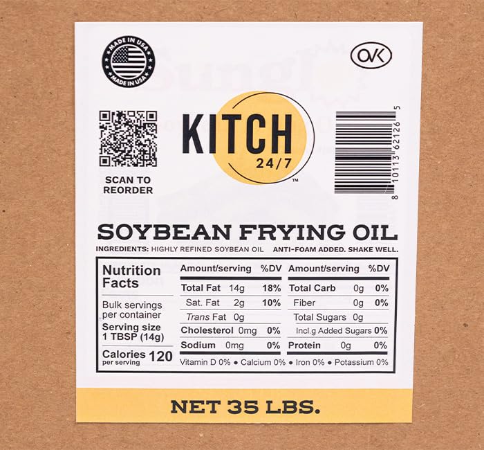 Commercial Soybean Frying Oil, 35 Pounds V103011