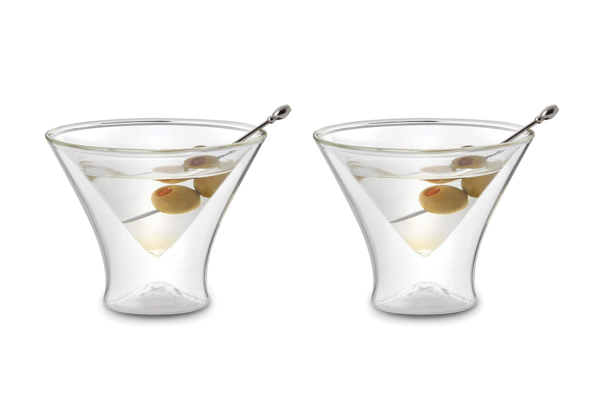 Double Wall Borosilicate Martini Glasses Set of 2 G6458