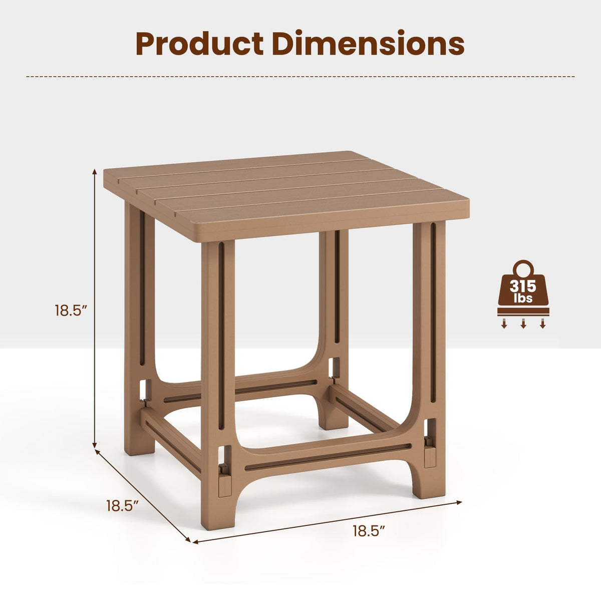 Brown Adirondack Side Table Set of 2 H2692