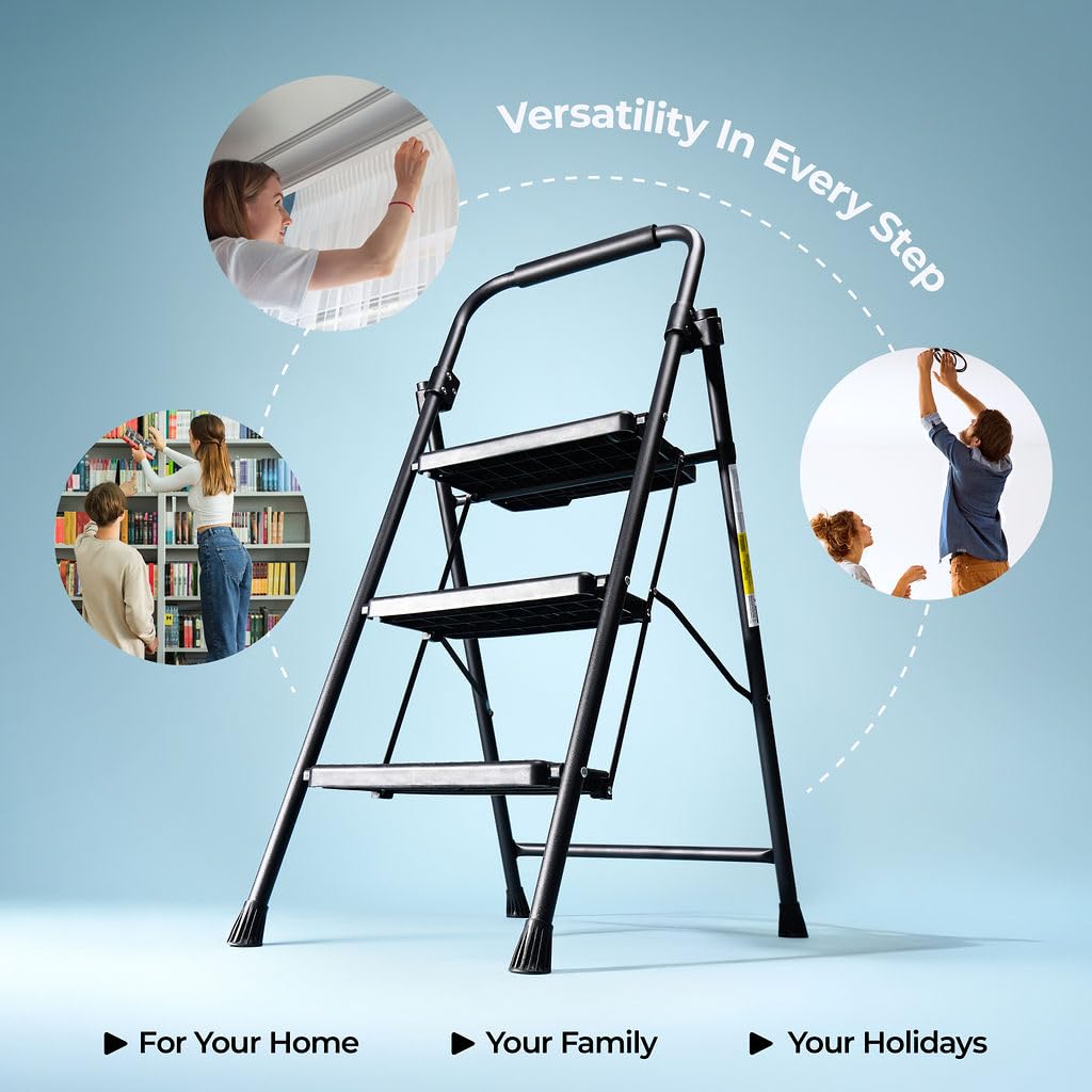 Folding Step Ladder with Anti-Slip Pedal O138723