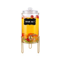 1 Gallon Glass Drink Dispenser with Stainless Steel Spigot C6738