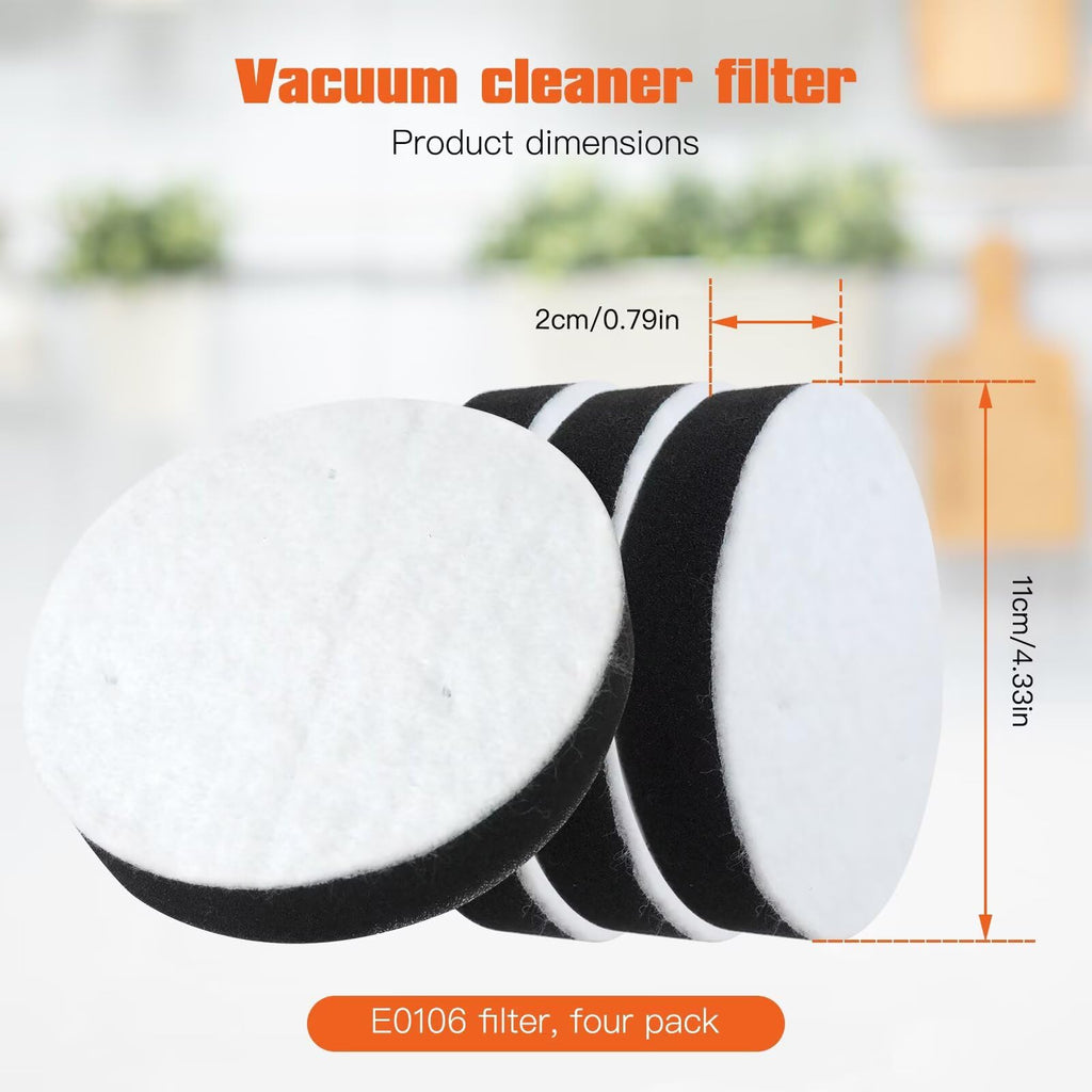 4 Pack Replacement Filter for Bagless Upright Vacuum H5341