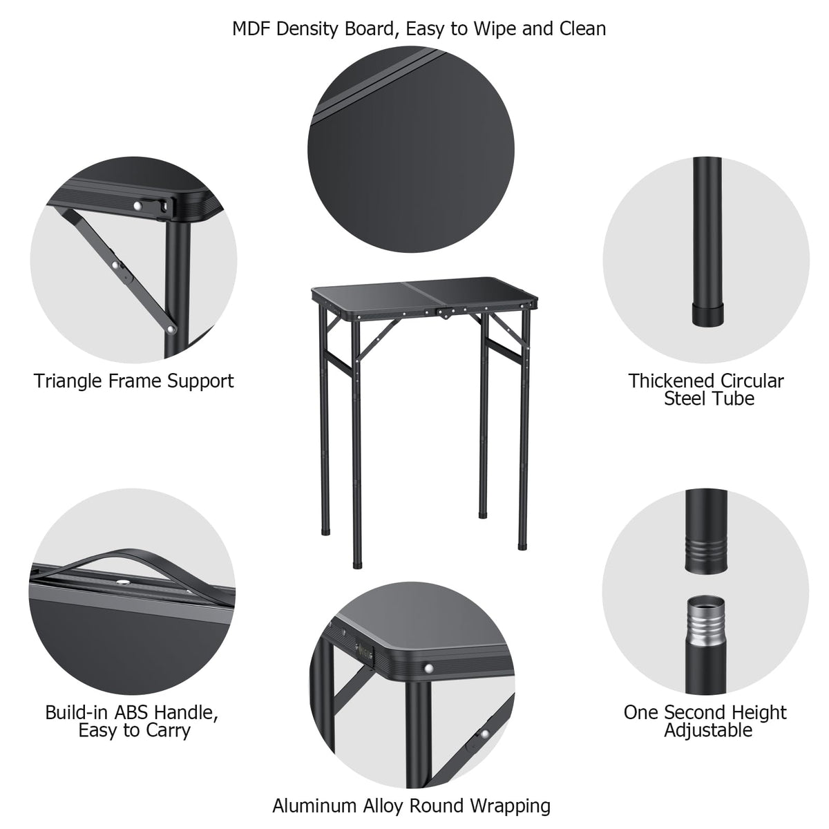 Folding Camping Table 3 Adjustable Height X15492