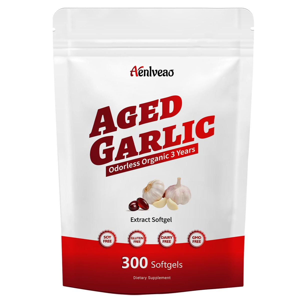 Aged Garlic Extract Supplements 300 Softgels J511