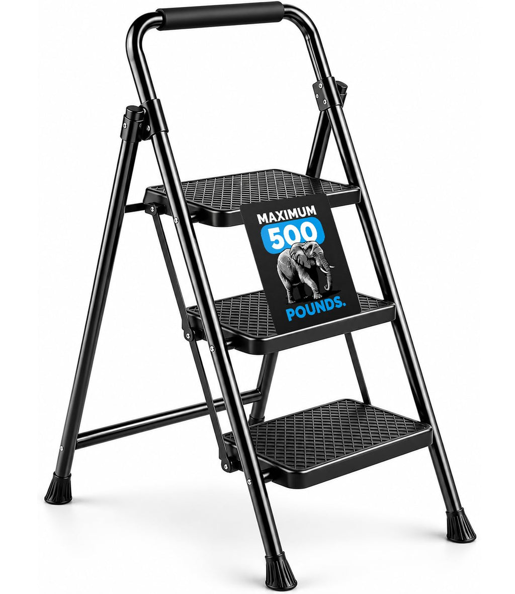 Folding Step Ladder with Anti-Slip Pedal O138723