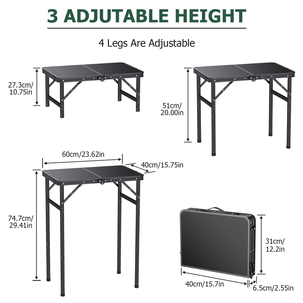 Folding Camping Table 3 Adjustable Height X15492