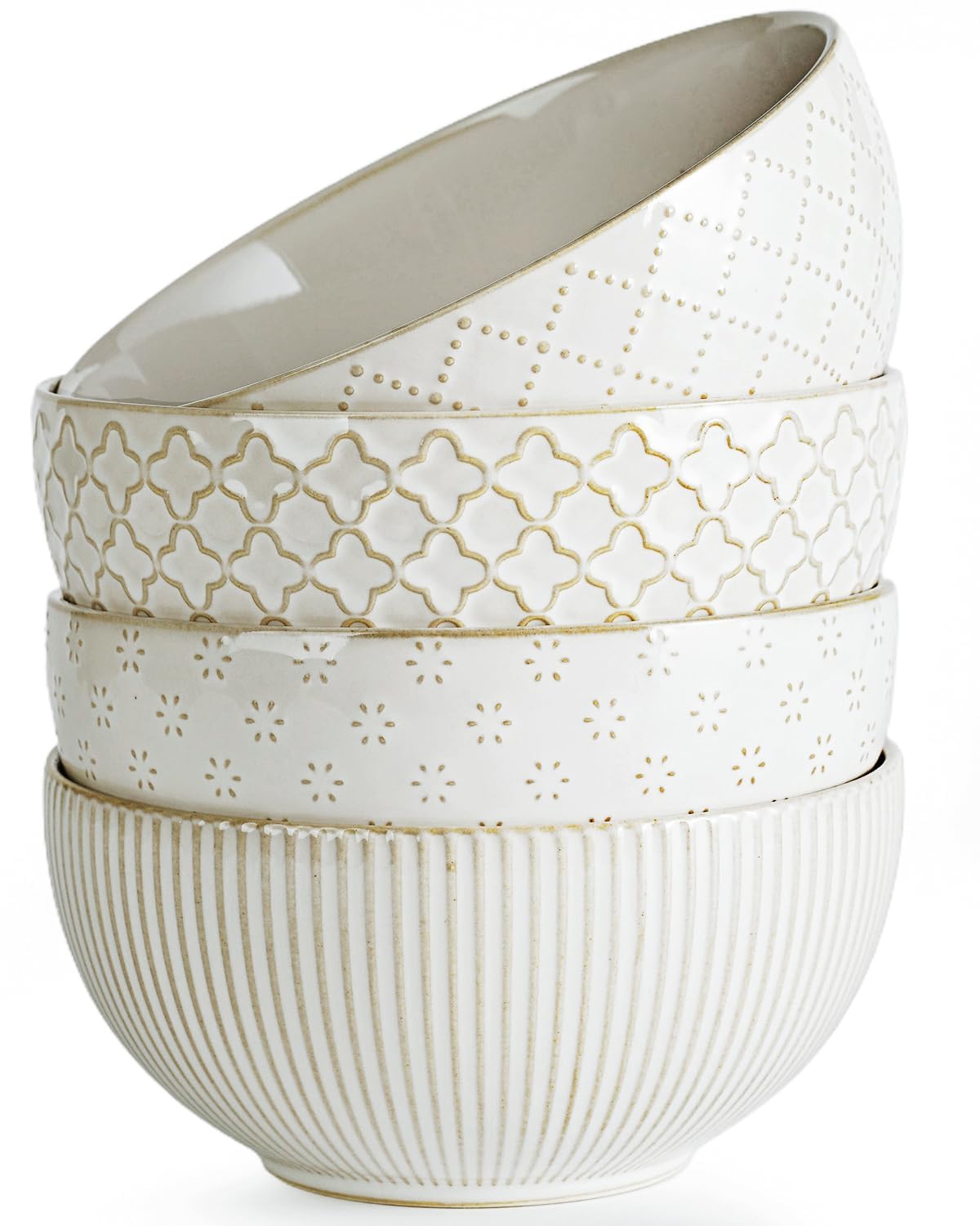 Ceramic Soup Bowls Set of 4 6.1 inch 30 oz F591