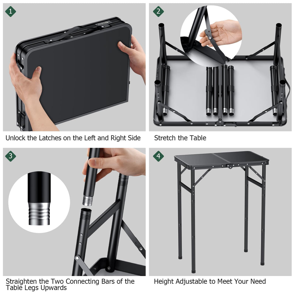 Folding Camping Table 3 Adjustable Height X15492
