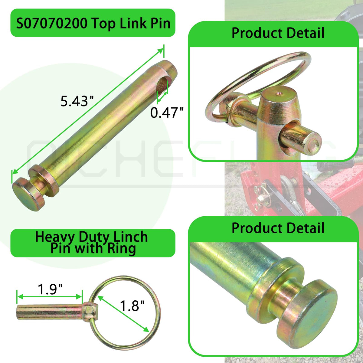 Cat 1 Quick Hitch Adapter Bushings Kit Z411184