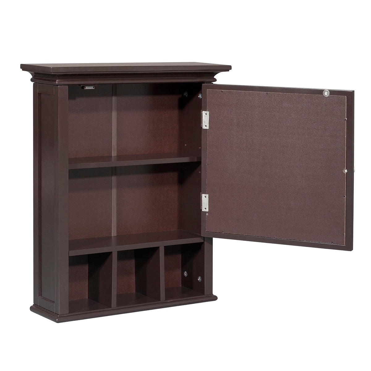 Espresso Wooden Over the Toilet Bathroom Medicine Cabinet with Mirror P541447