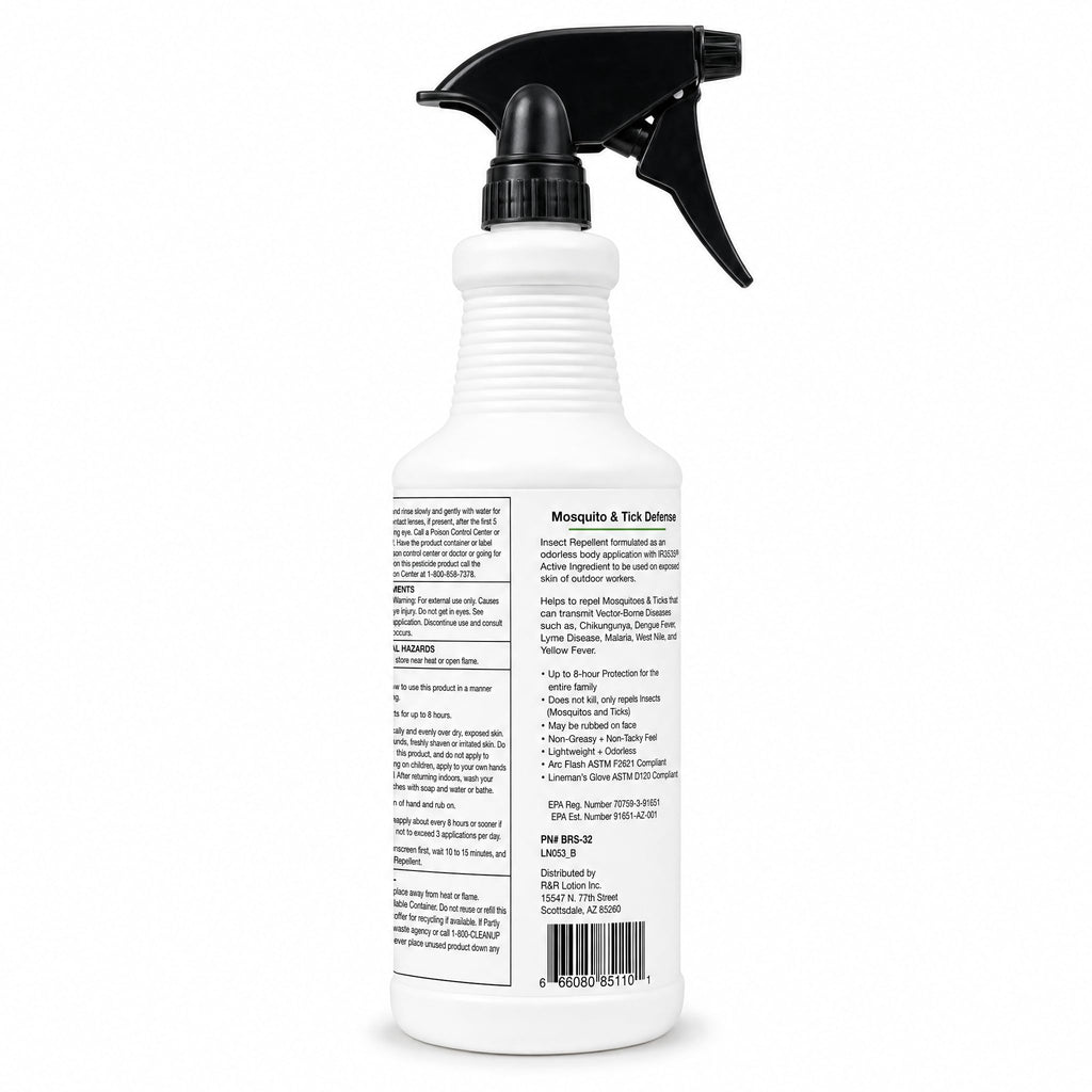 Insect Repellent Spray 8 Hour Protection 32oz Bottle F907255