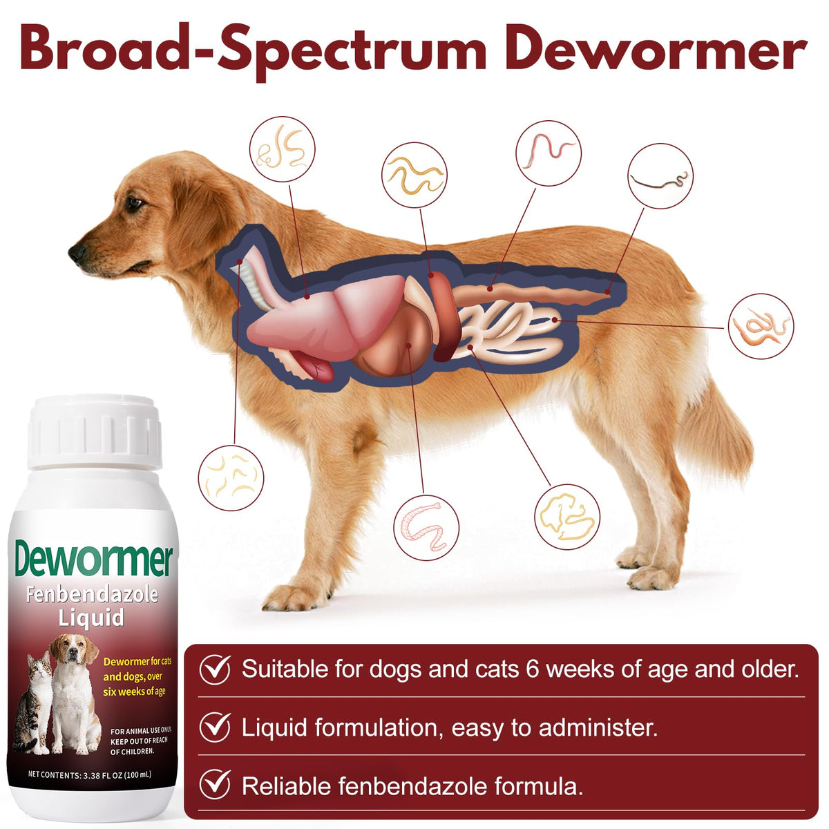Fenbendazole Dewormer 100 ml Liquid S921