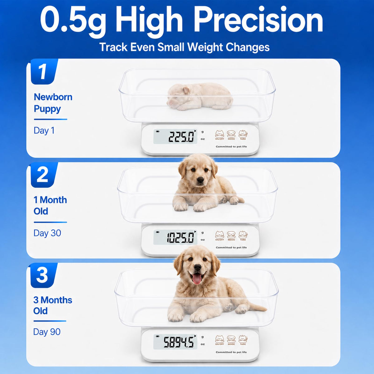 0.5g High Precision Digital Pet Scale S345