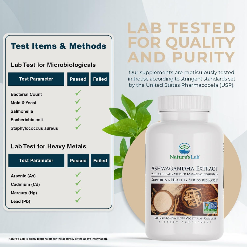 Extra Strength Organic Ashwagandha Root Extract 120 Ct T849