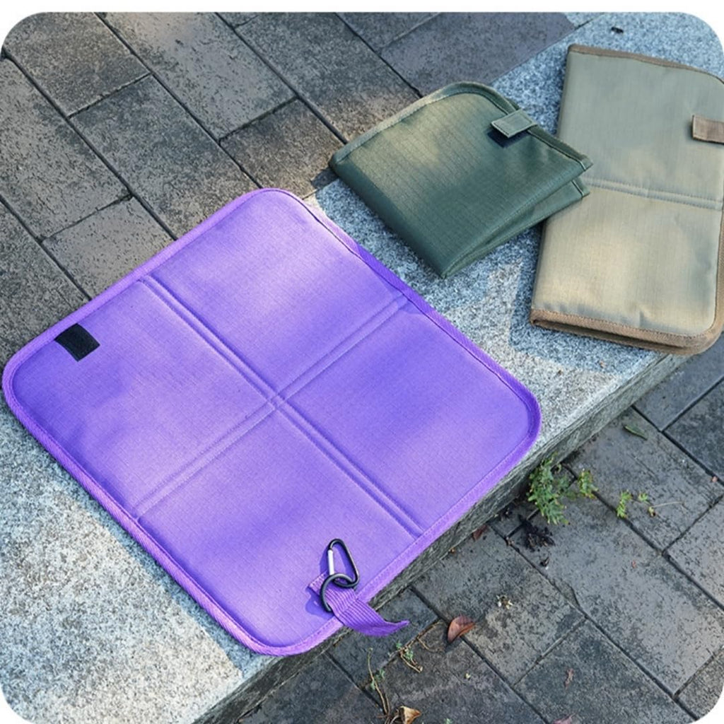 2 Pcs Waterproof Oxford Cloth Folding Seat Mat X63651