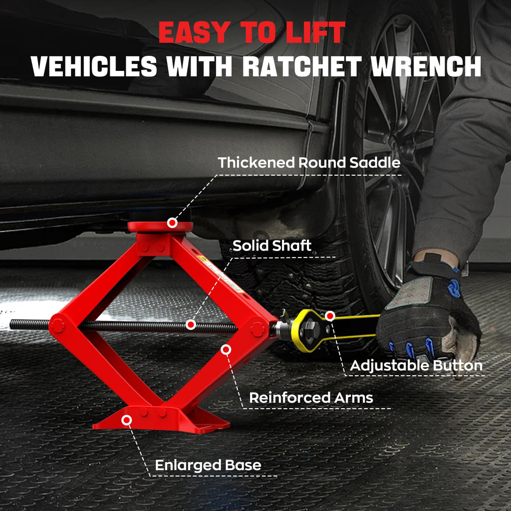 2.5 Ton Car Jack Kit with Lug Wrench O5686