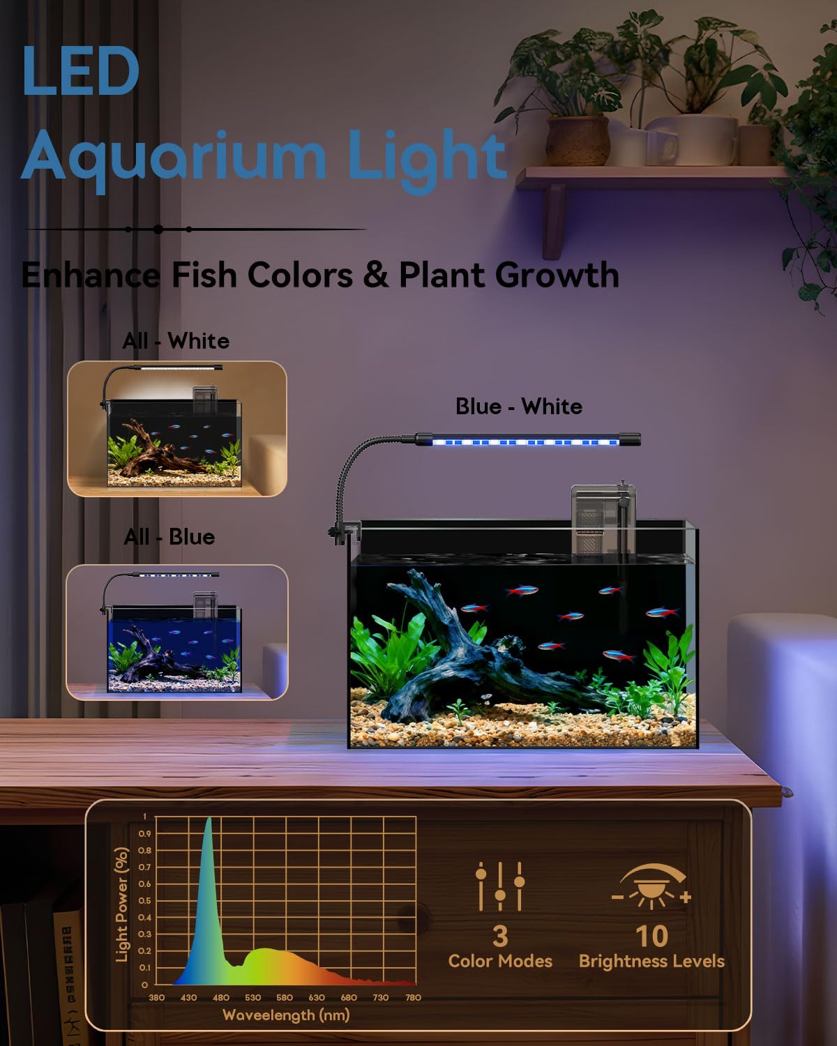 5 Gallon Rimless Glass Aquarium Starter Kit N526