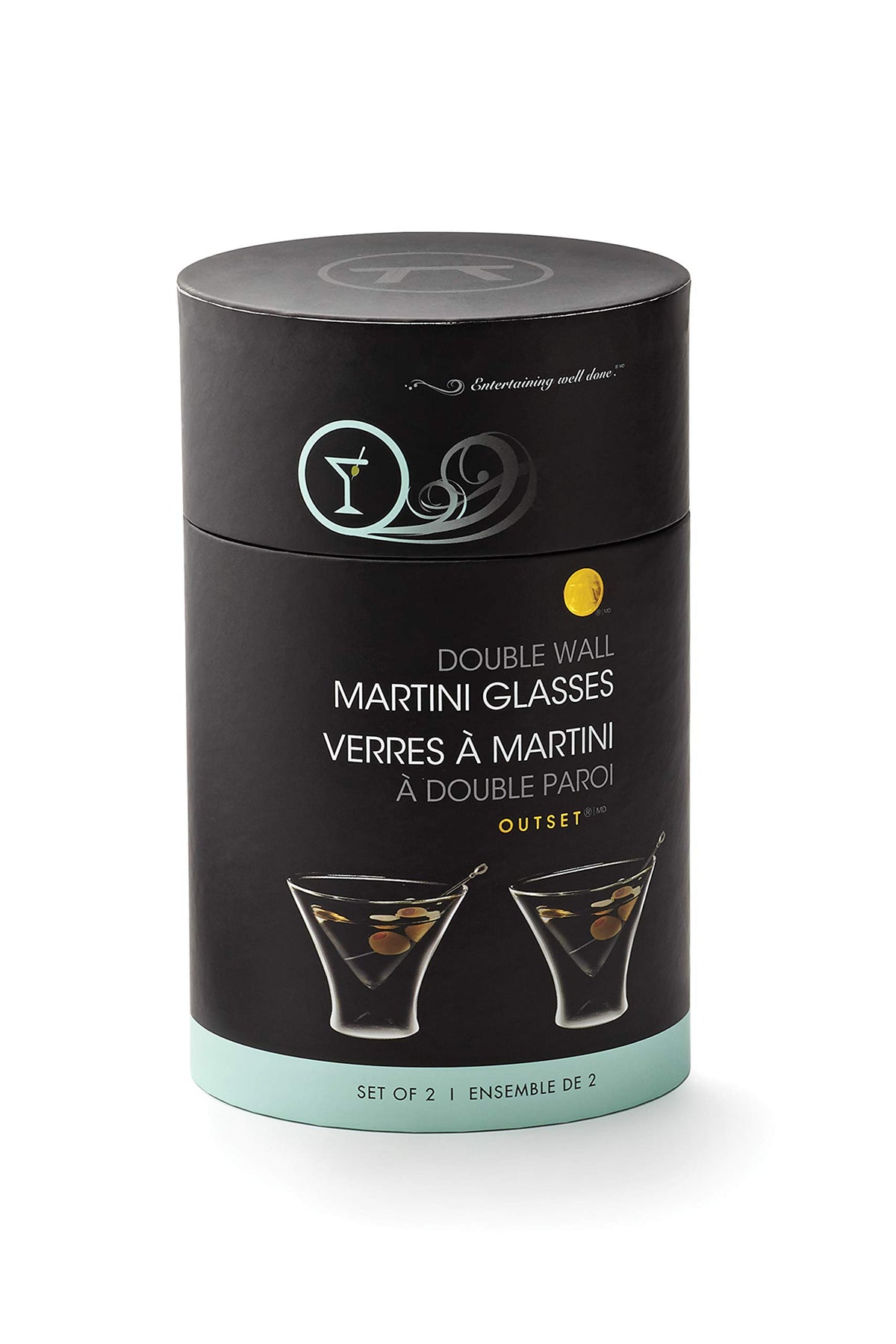 Double Wall Borosilicate Martini Glasses Set of 2 G6458