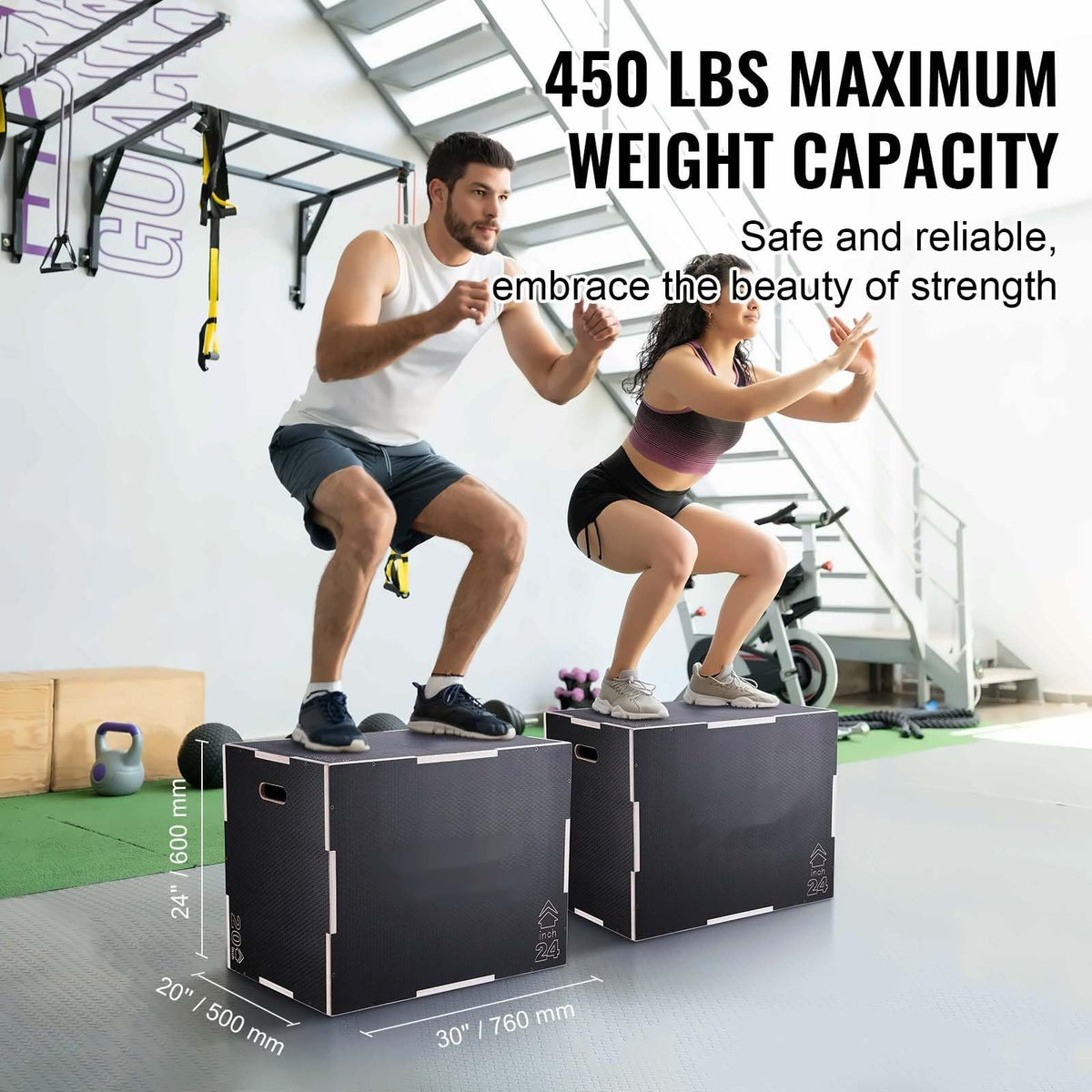 3 in 1 Wooden Plyo Box W7433