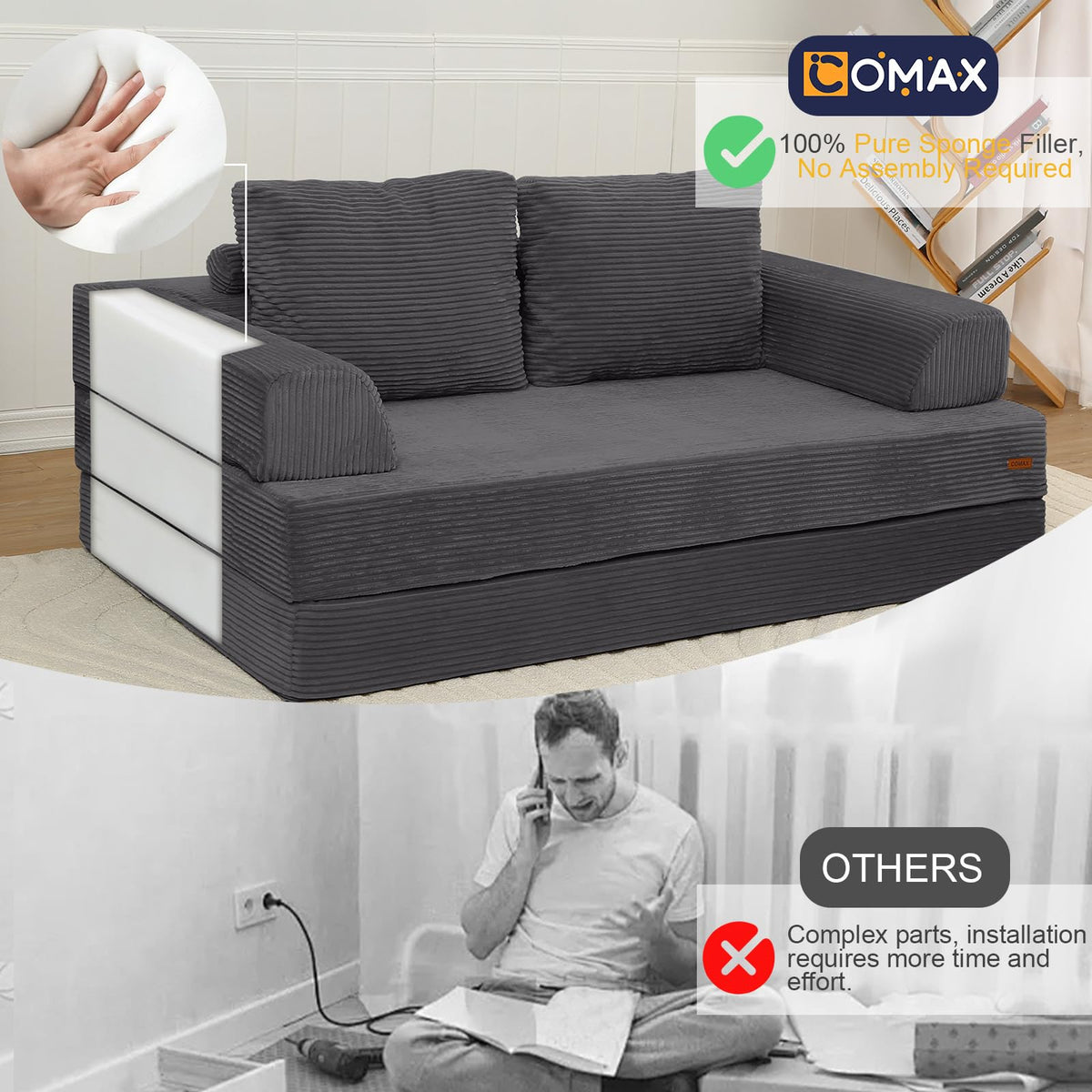 Convertible Futon Sofa Bed F202