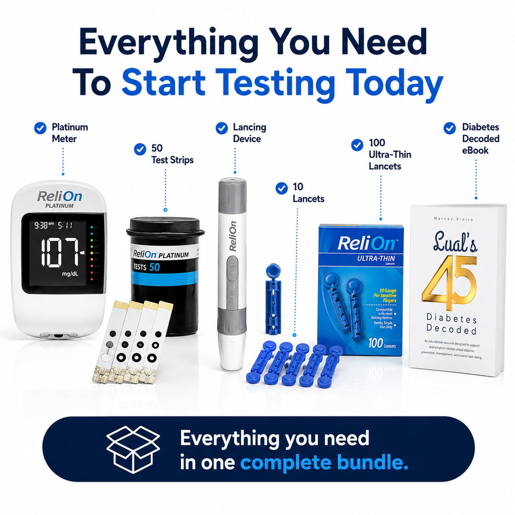 Blood Glucose Monitor Kit with 50 Test Strips C536
