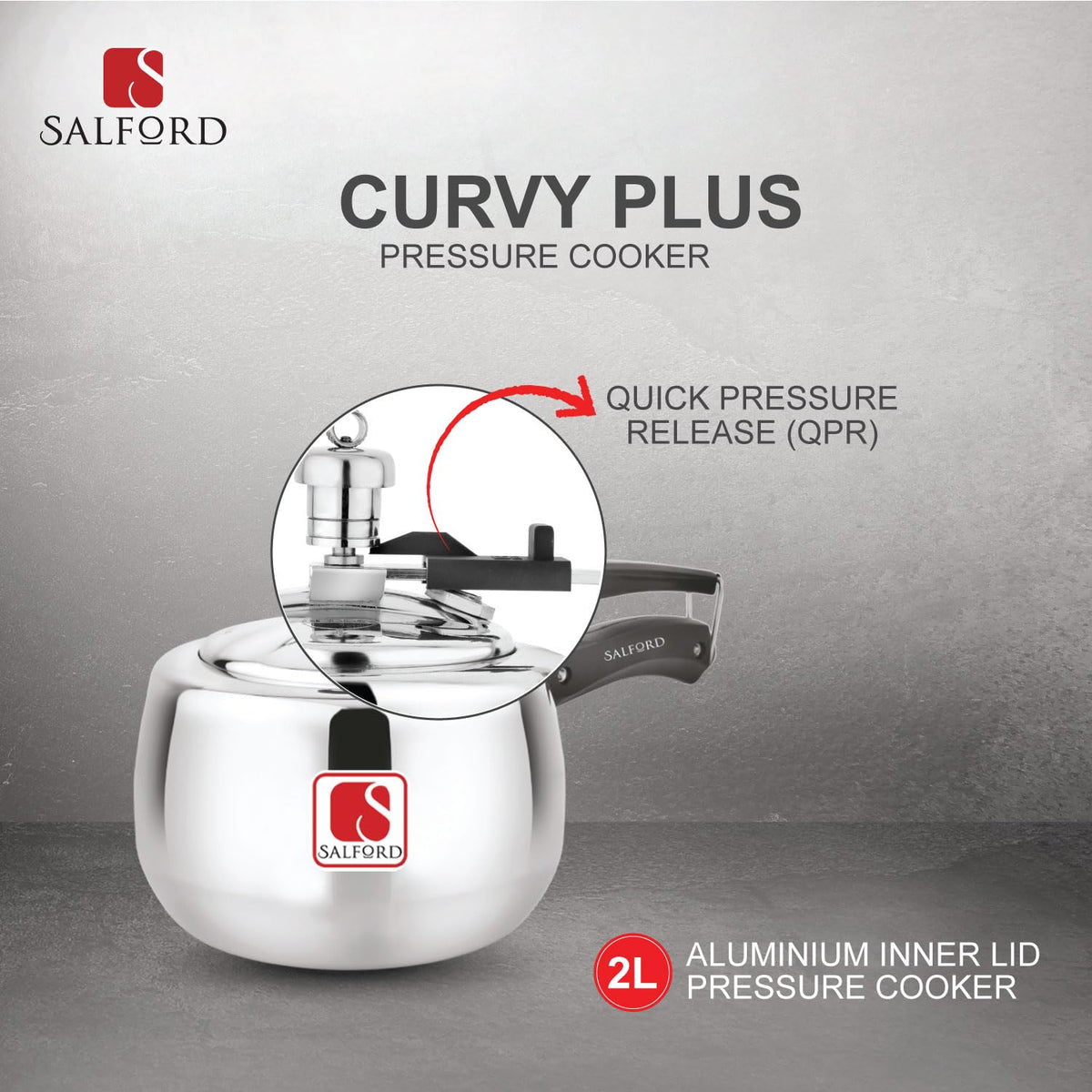 2 Litre Aluminium Pressure Cooker F11999