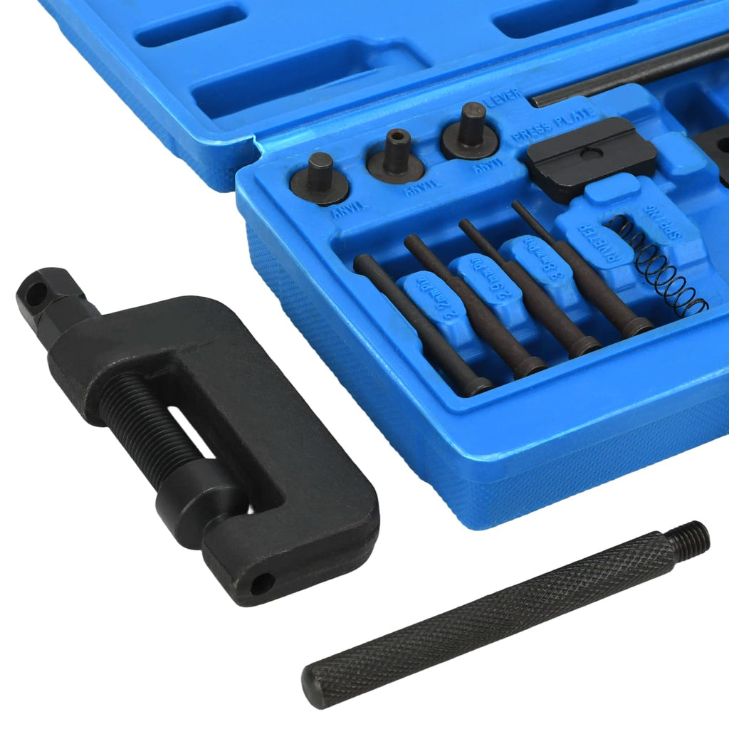 13-Piece Motorcycle Chain Breaker Tool Kit with Carrying Case P23608