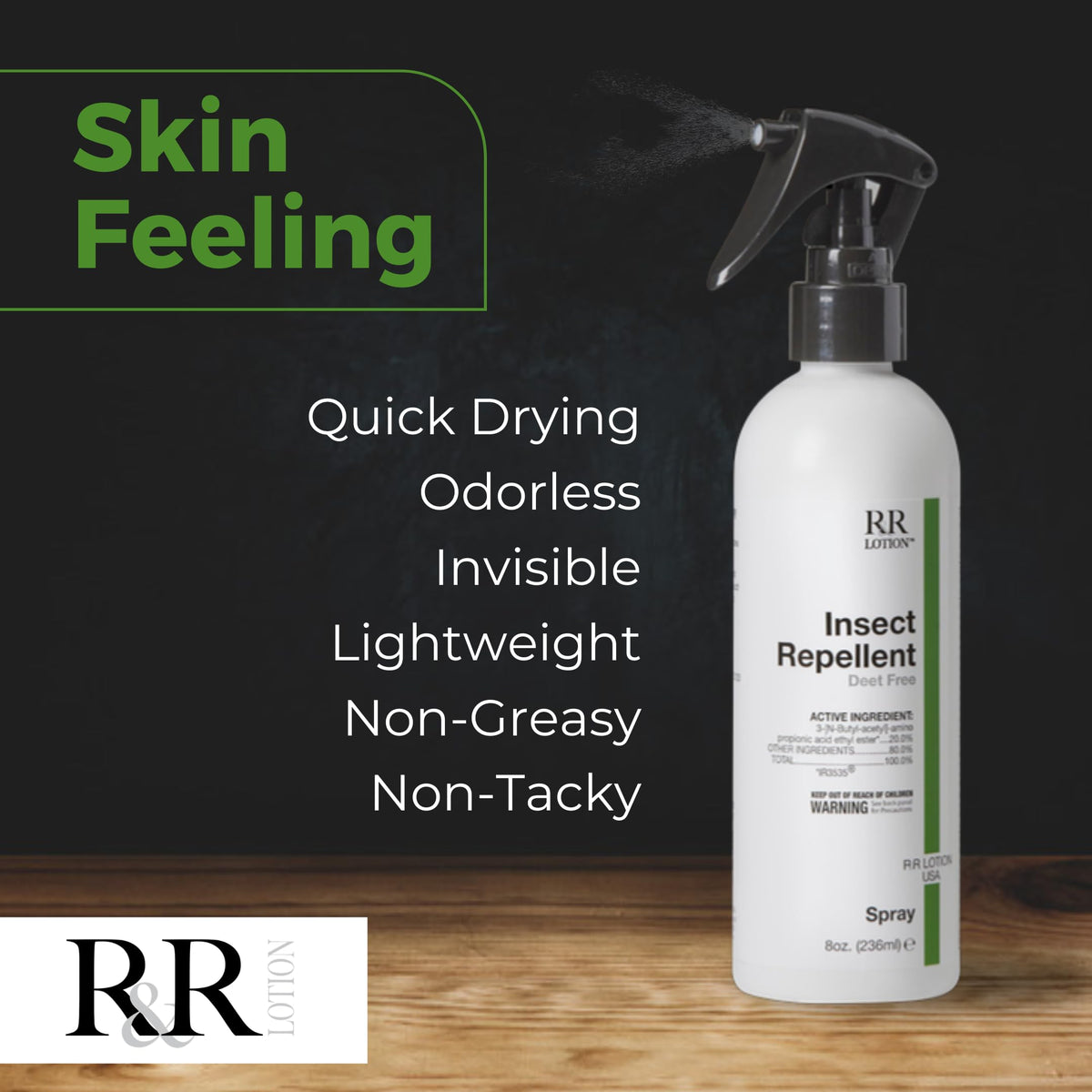 Insect Repellent Spray 8 Hour Protection 32oz Bottle F907255