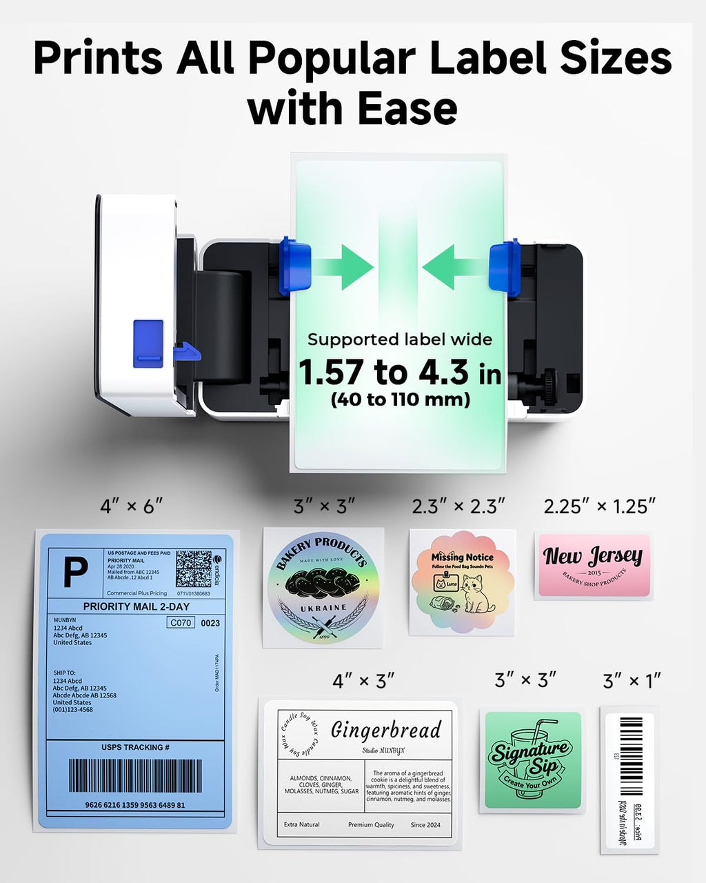 Bluetooth 4x6 Thermal Label Printer X86407