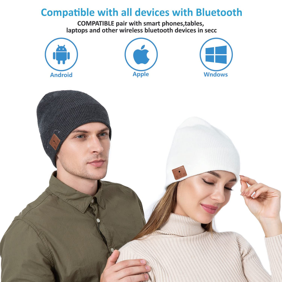 Bluetooth Knit Winter Cap with Microphone L41605