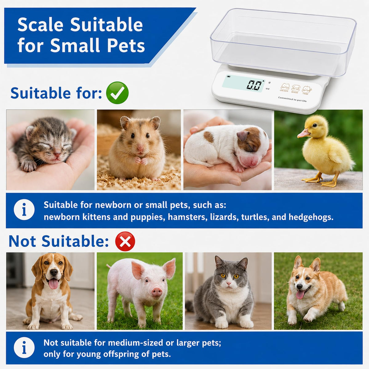 0.5g High Precision Digital Pet Scale S345