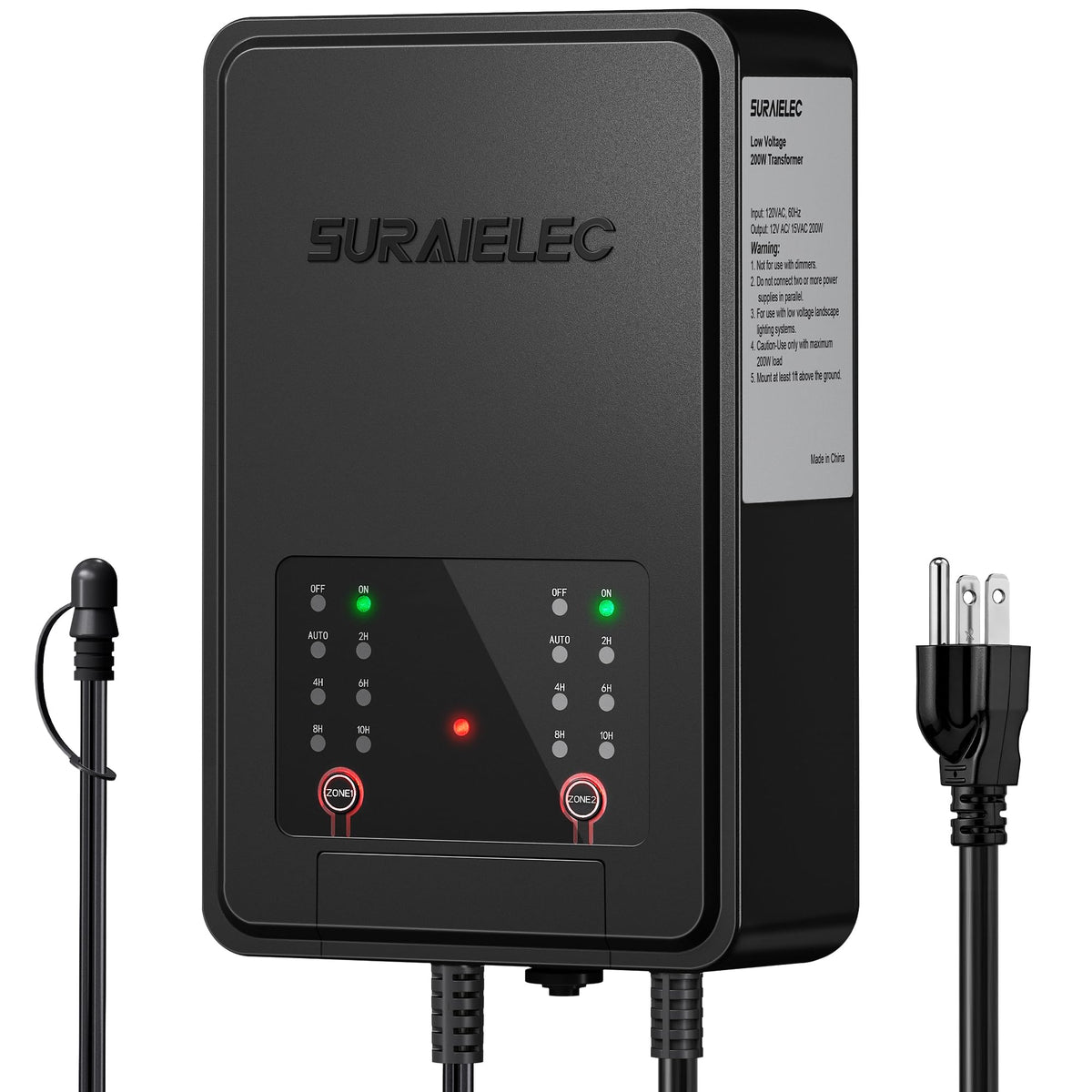200W Low Voltage Landscape Transformer with Timer G347