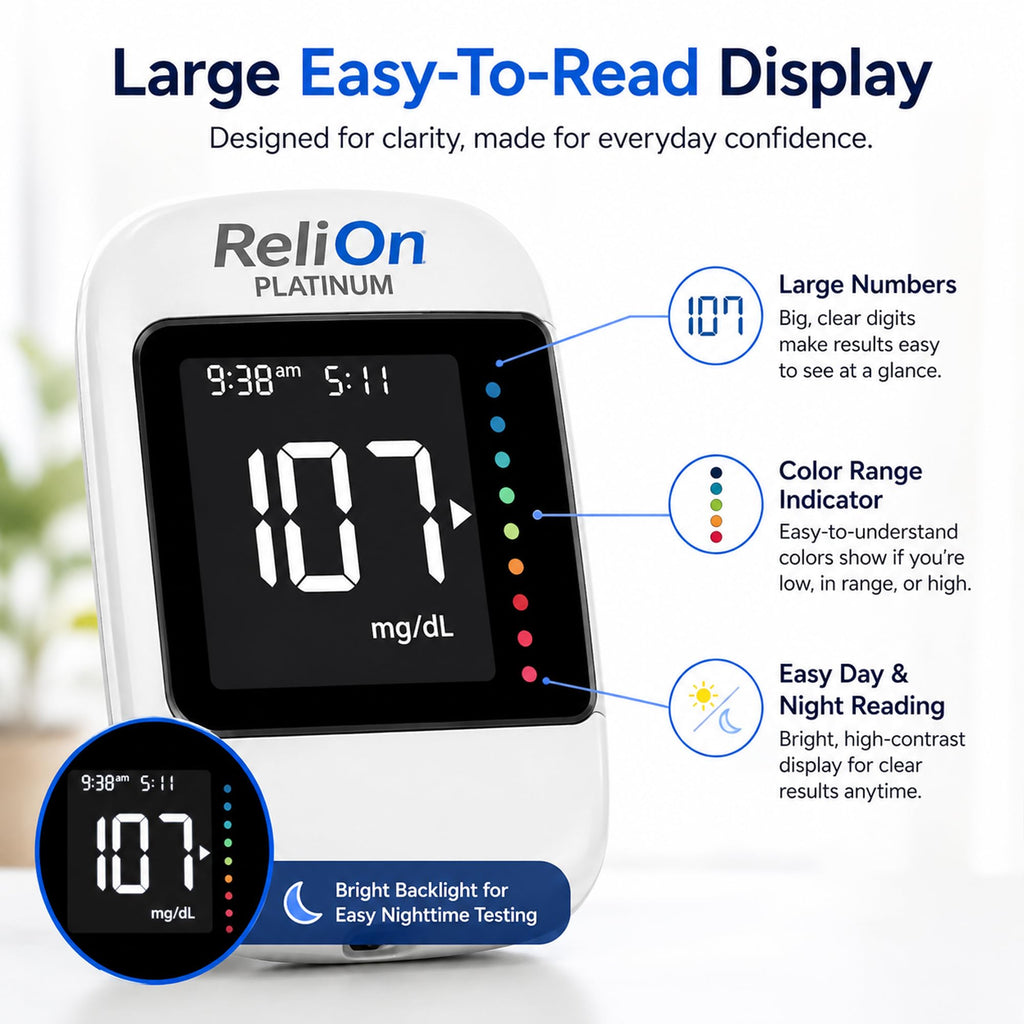Blood Glucose Monitor Kit with 50 Test Strips C536