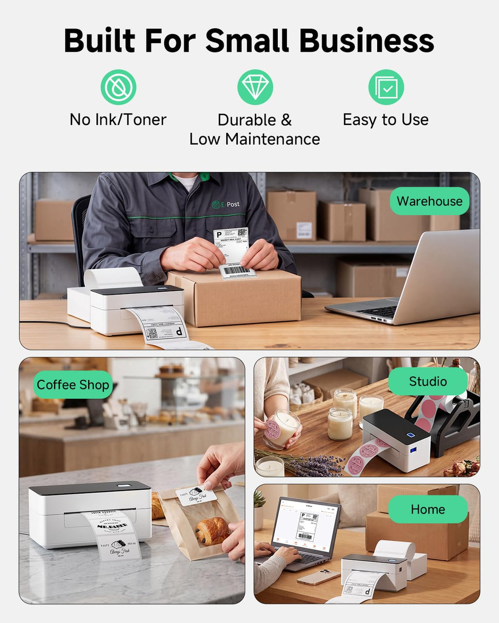 Bluetooth 4x6 Thermal Label Printer X86407