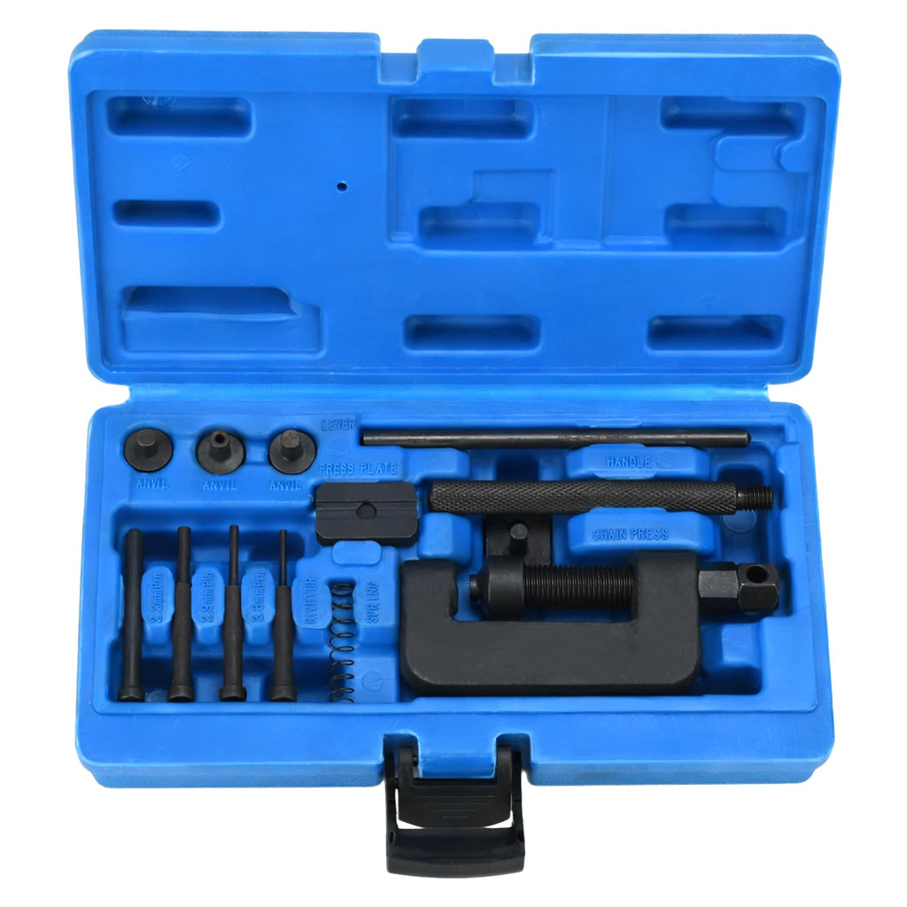 13-Piece Motorcycle Chain Breaker Tool Kit with Carrying Case P23608