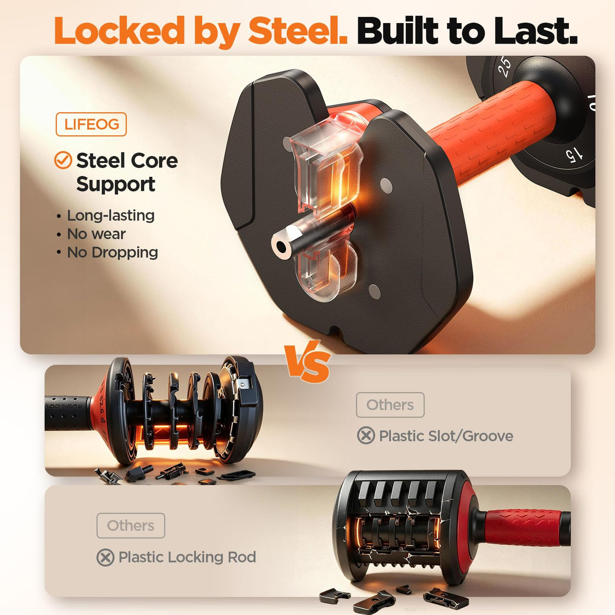 Adjustable Dumbbell Set of 2 with Storage Box Q84274