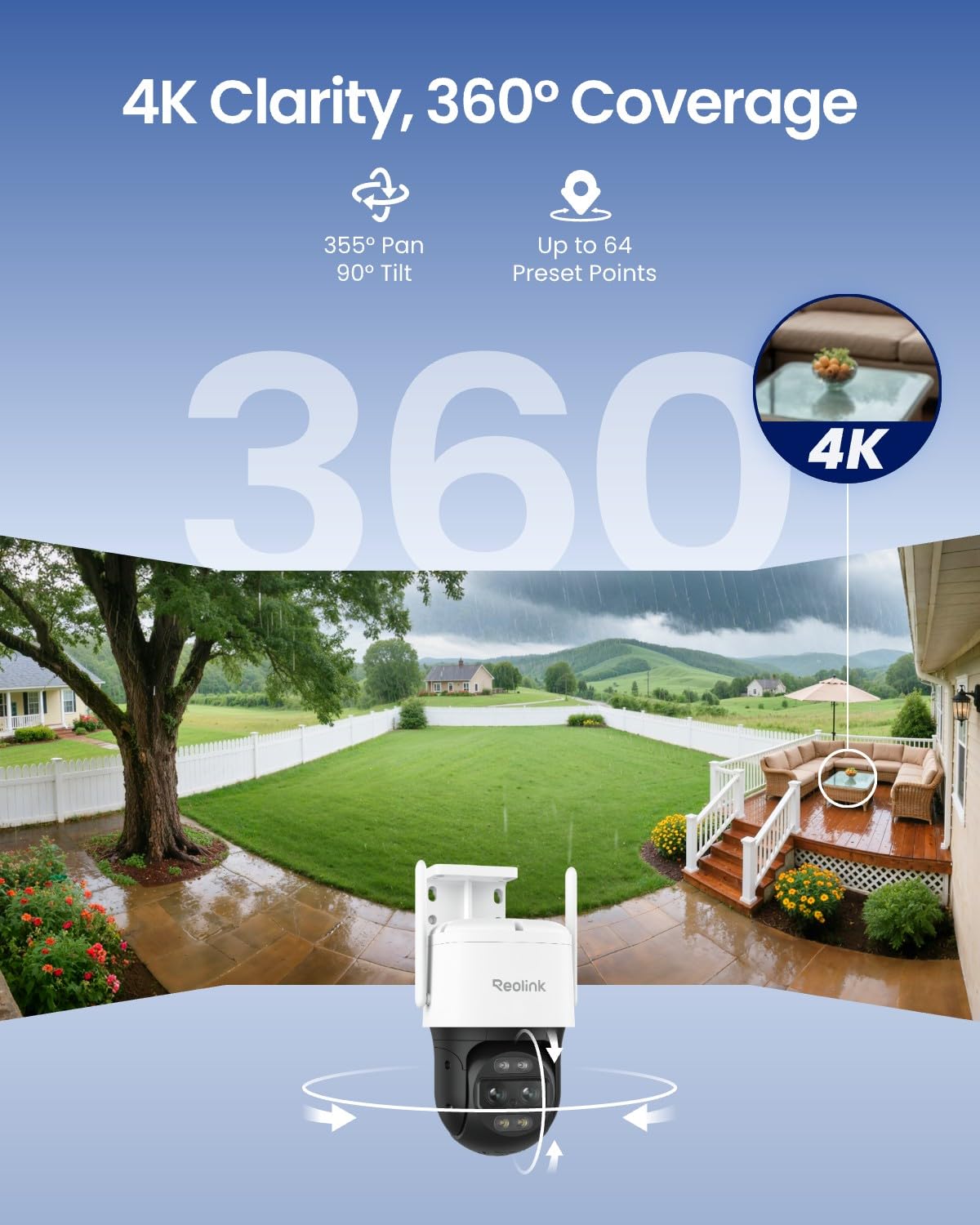 4K 8MP Dual-Lens PTZ Outdoor Security Camera I25868