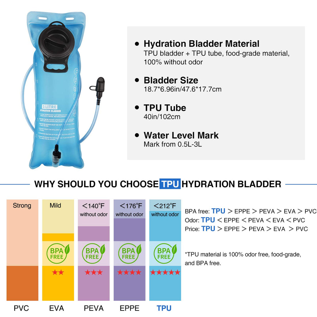Hydration Backpack with 3L Water Bladder Q9312
