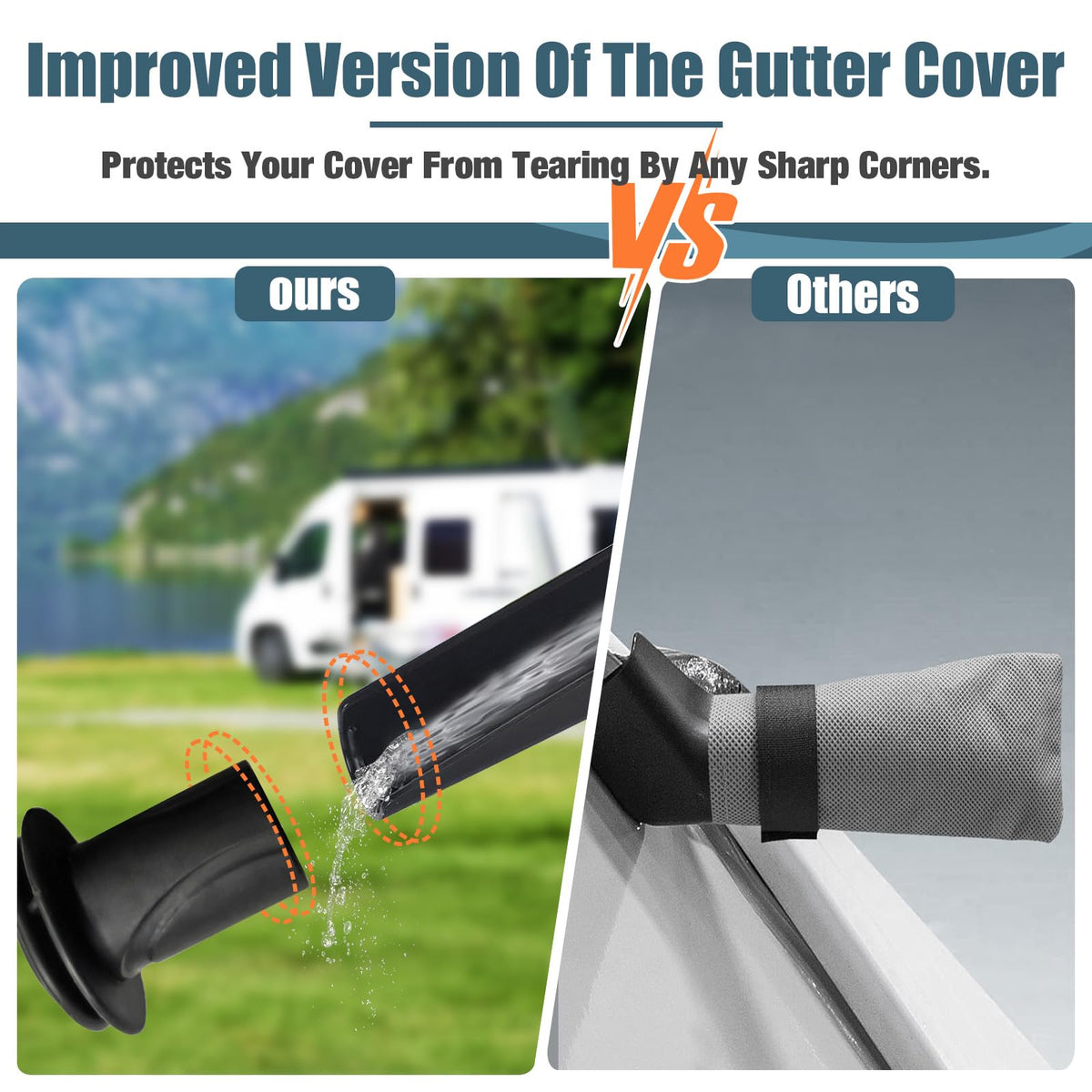 7-Layer Anti-Tear Truck Camper Cover with Gutter Cover A571