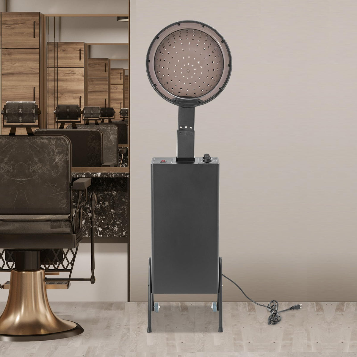 Black 1200w Hooded Hair Dryer with Timer D8708