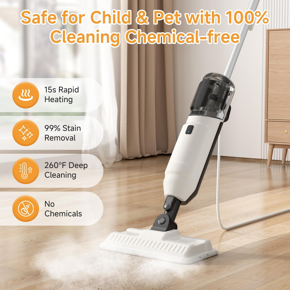 260°F Steam Mop Cleaner 16.9oz B820451