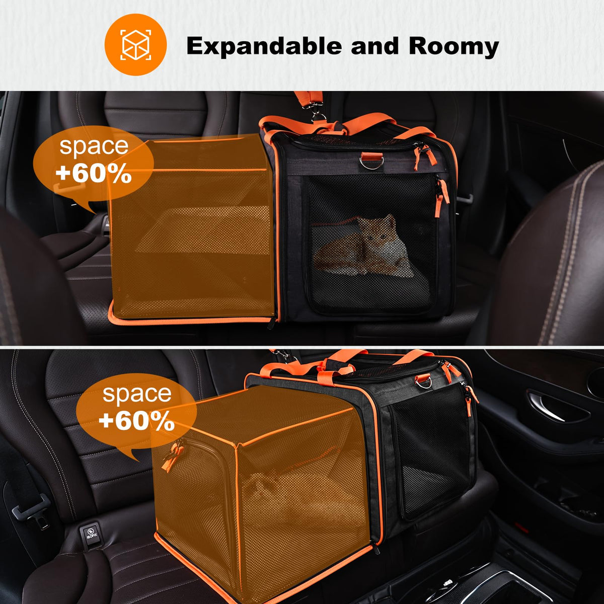 Expandable Large Cat Carrier R2599