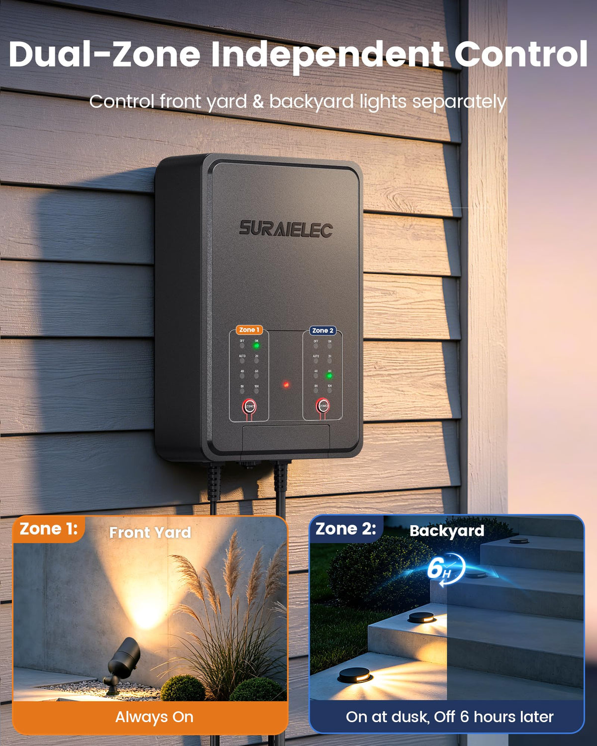 200W Low Voltage Landscape Transformer with Timer G347