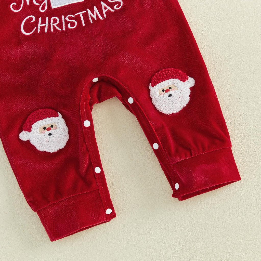 Christmas Baby Boy Outfit Romper Overalls Set Y7130